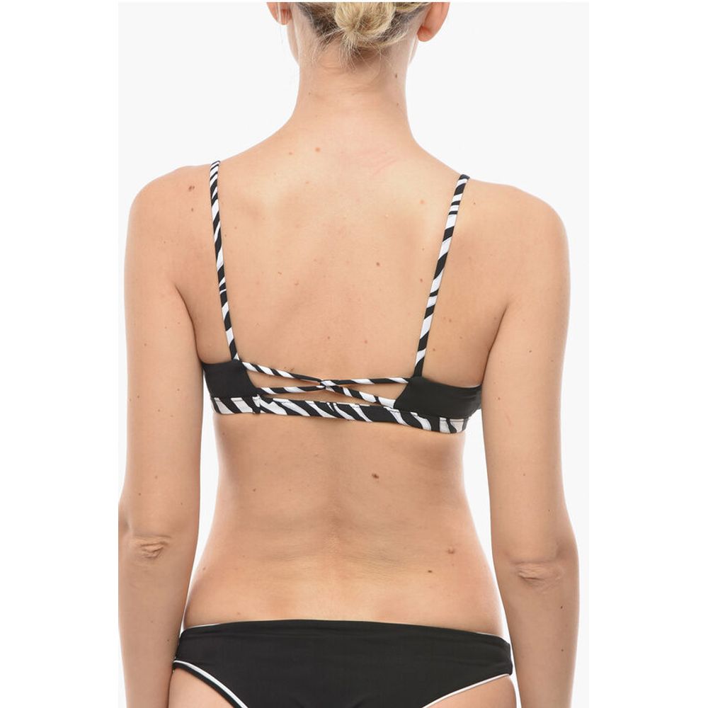 Karl Lagerfeld Triangle Bikini Top with Animal Motif Details - Image 3