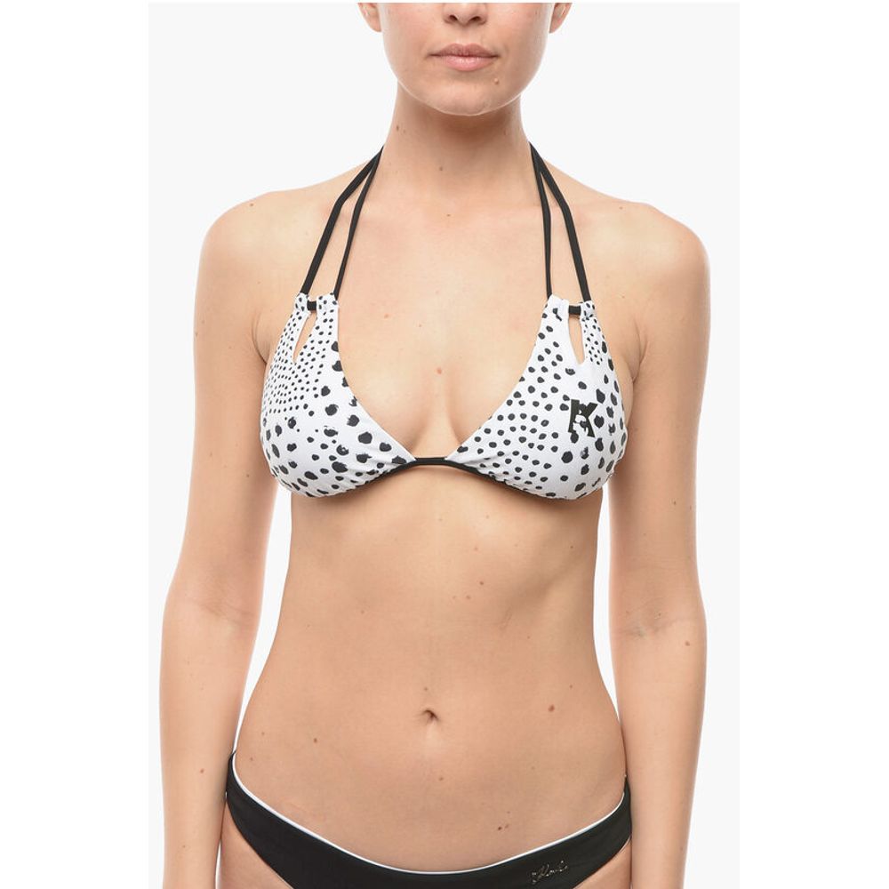 Karl Lagerfeld Triangle Bikini Top with Cut Out Details