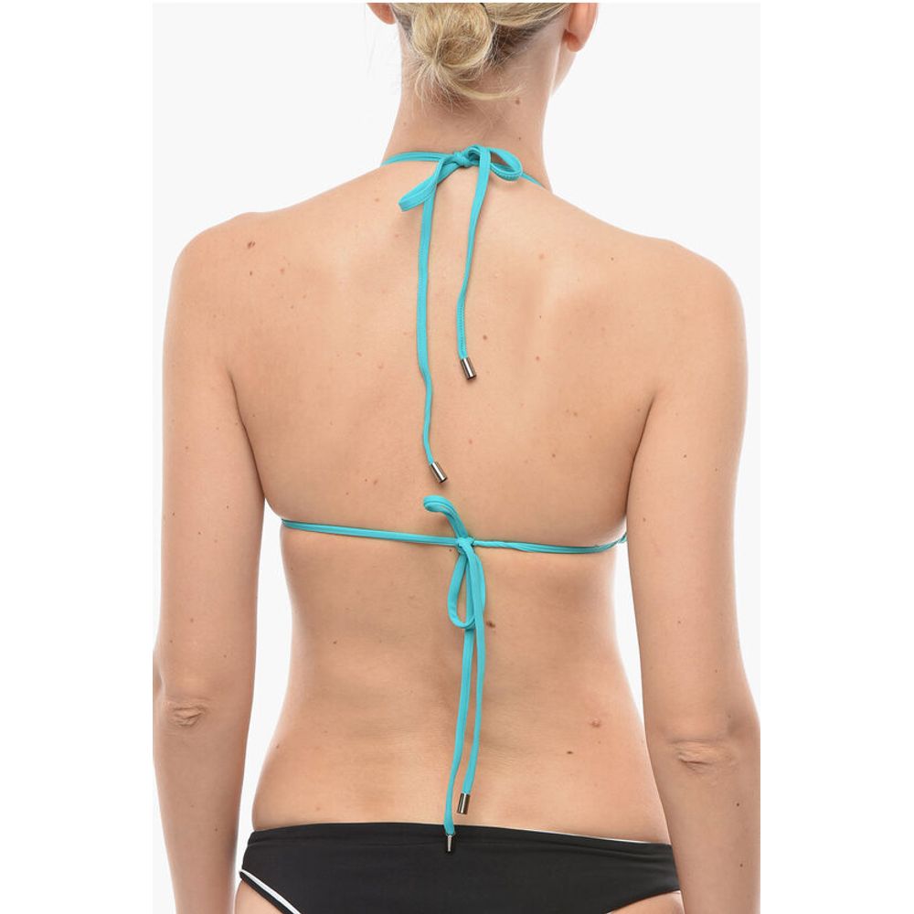 Karl Lagerfeld Logo Printed Triangle Bikini Top - Image 3