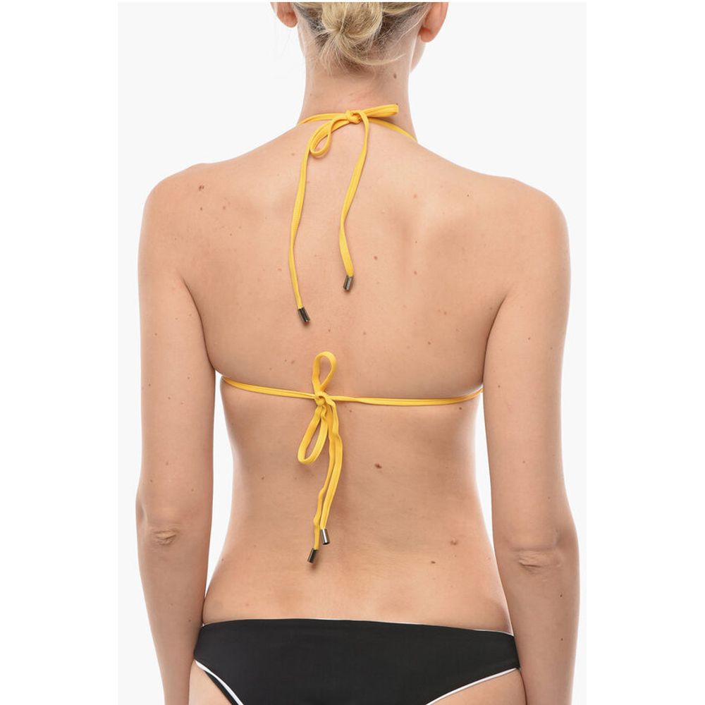 Karl Lagerfeld Logo Printed Triangle Bikini Top - Image 3