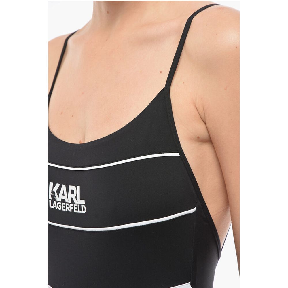 Karl Lagerfeld Open Back One-Piece Swimsuit - Image 3