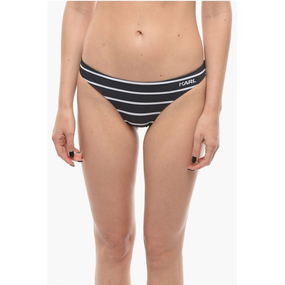 Karl Lagerfeld Striped Bikini Bottom