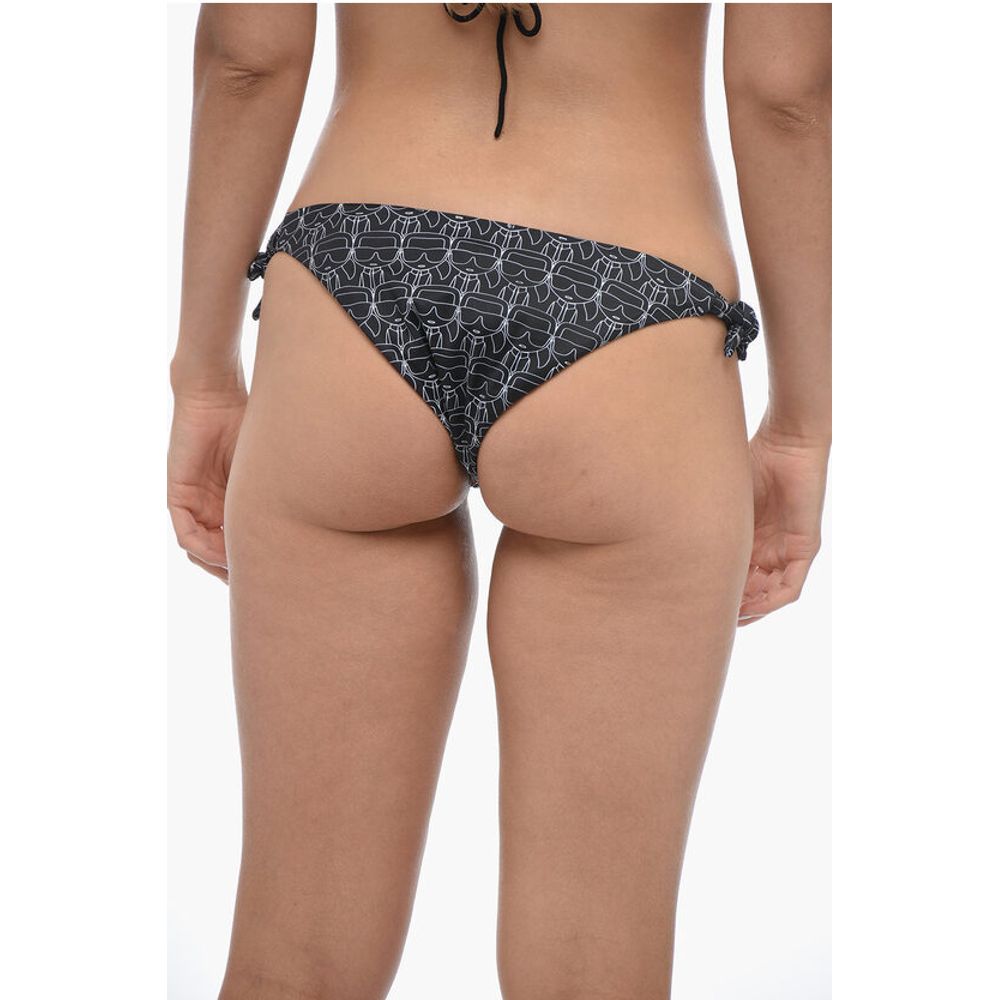 Karl Lagerfeld Two-Tone All-Over Logo Bikini Bottom - Image 2