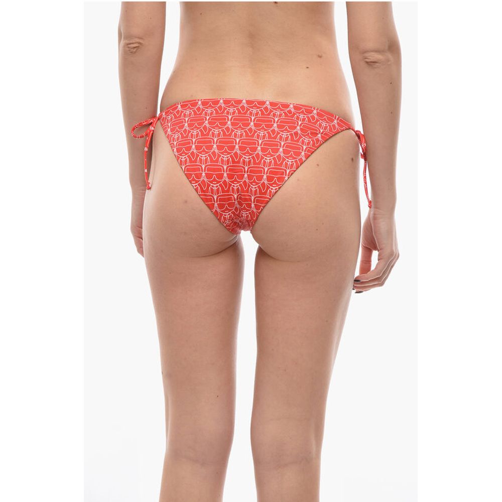 Karl Lagerfeld All-Over Iconic Printed Bikini Bottom With Knotted Laces - Image 2