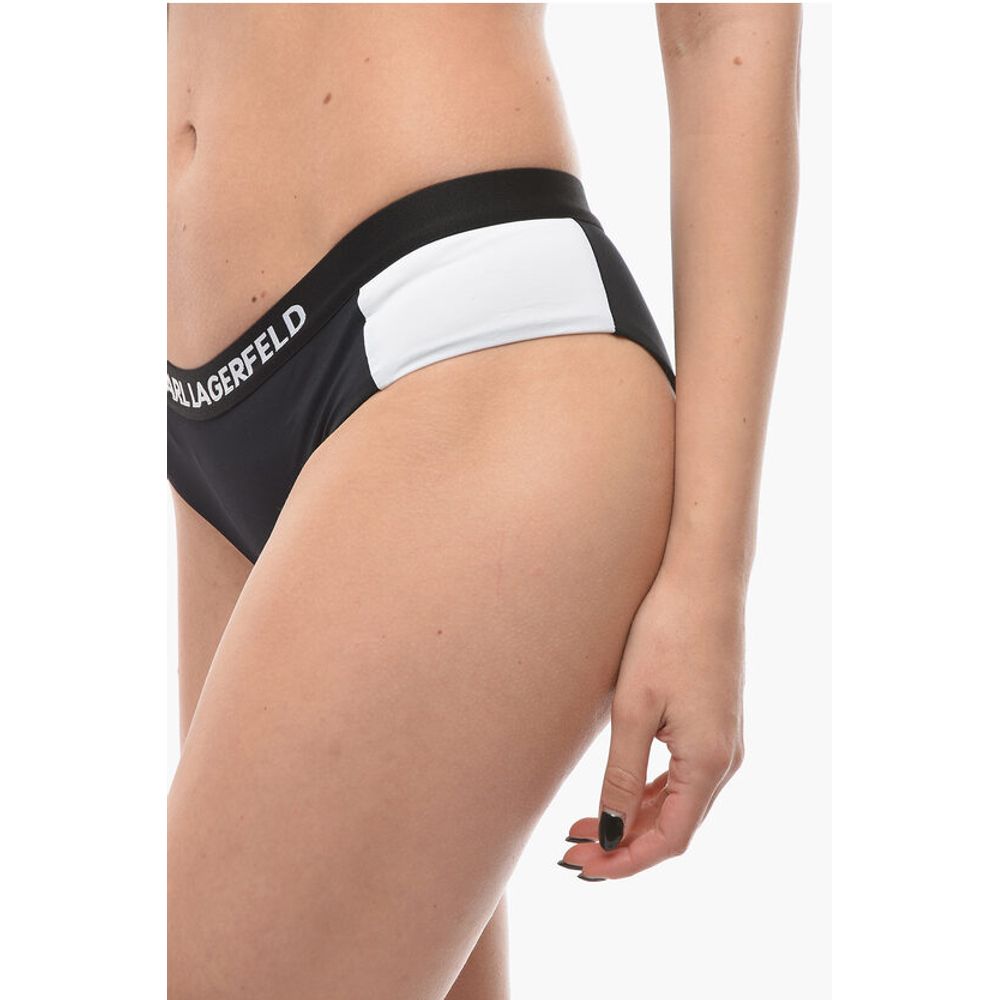 Karl Lagerfeld Two-Tone SPORT Bikini Bottom with Logoed Elastic Band on the - Image 3