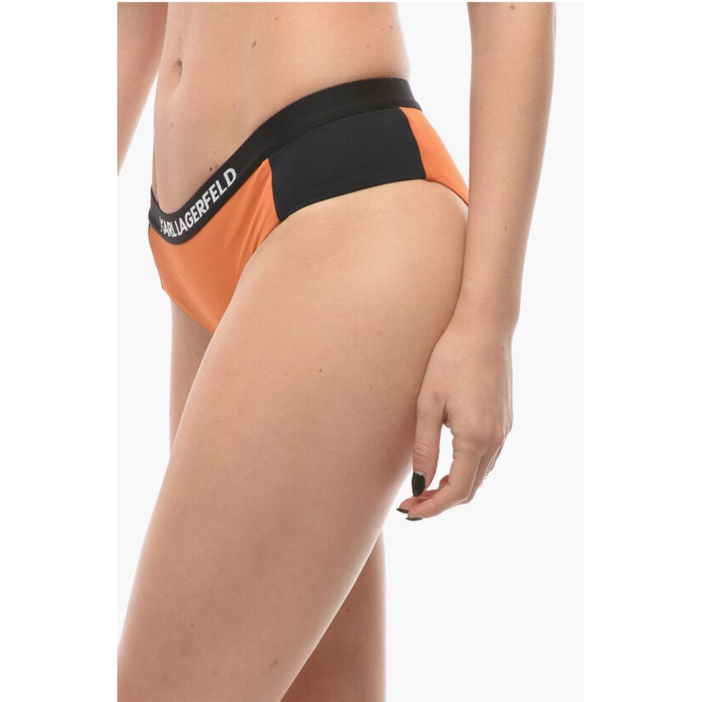 Karl Lagerfeld Two-Tone SPORT Bikini Bottom with Logoed Elastic Band on the - Image 2