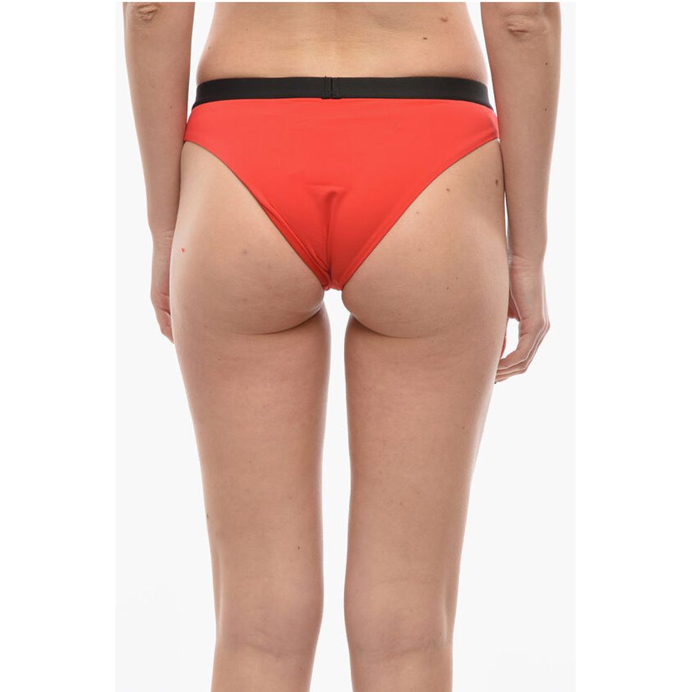 Karl Lagerfeld Solid Color SPORT Bikini Bottom with Elastic Band Logoed at - Image 2