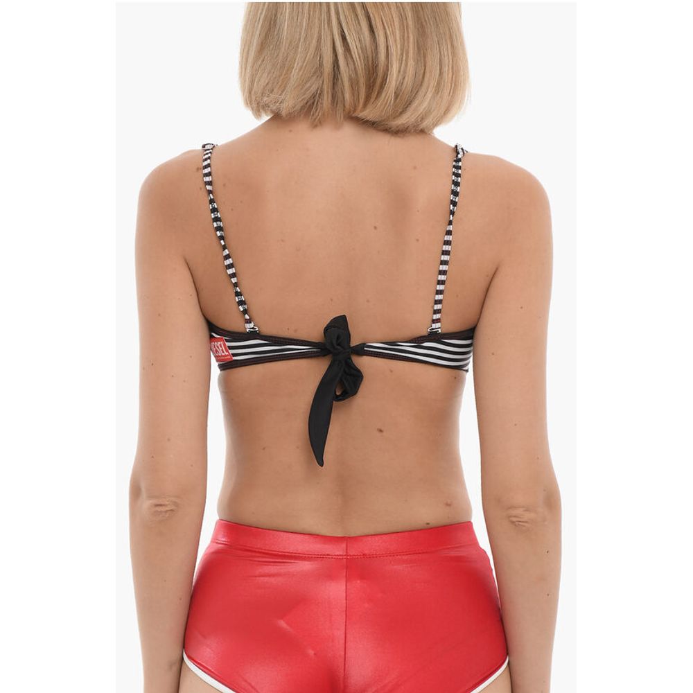 Diesel Bandeau Bikini Top with Striped Straps - Image 2