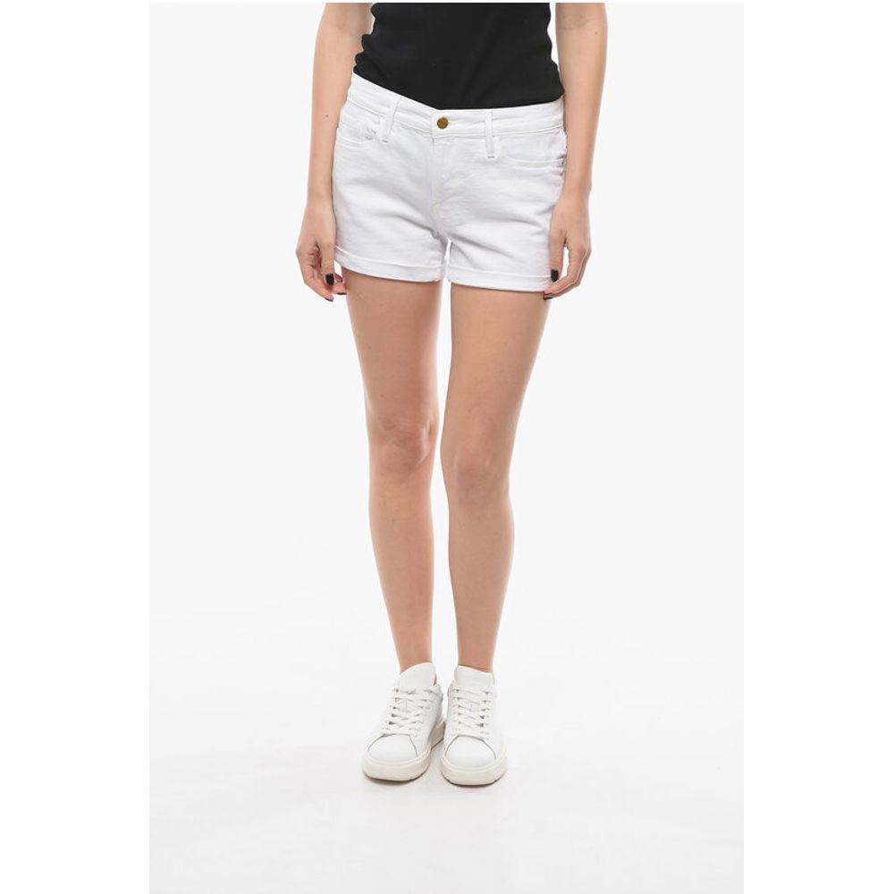 Frame Cuffed Hem LECUTOFF Shorts with golden Button