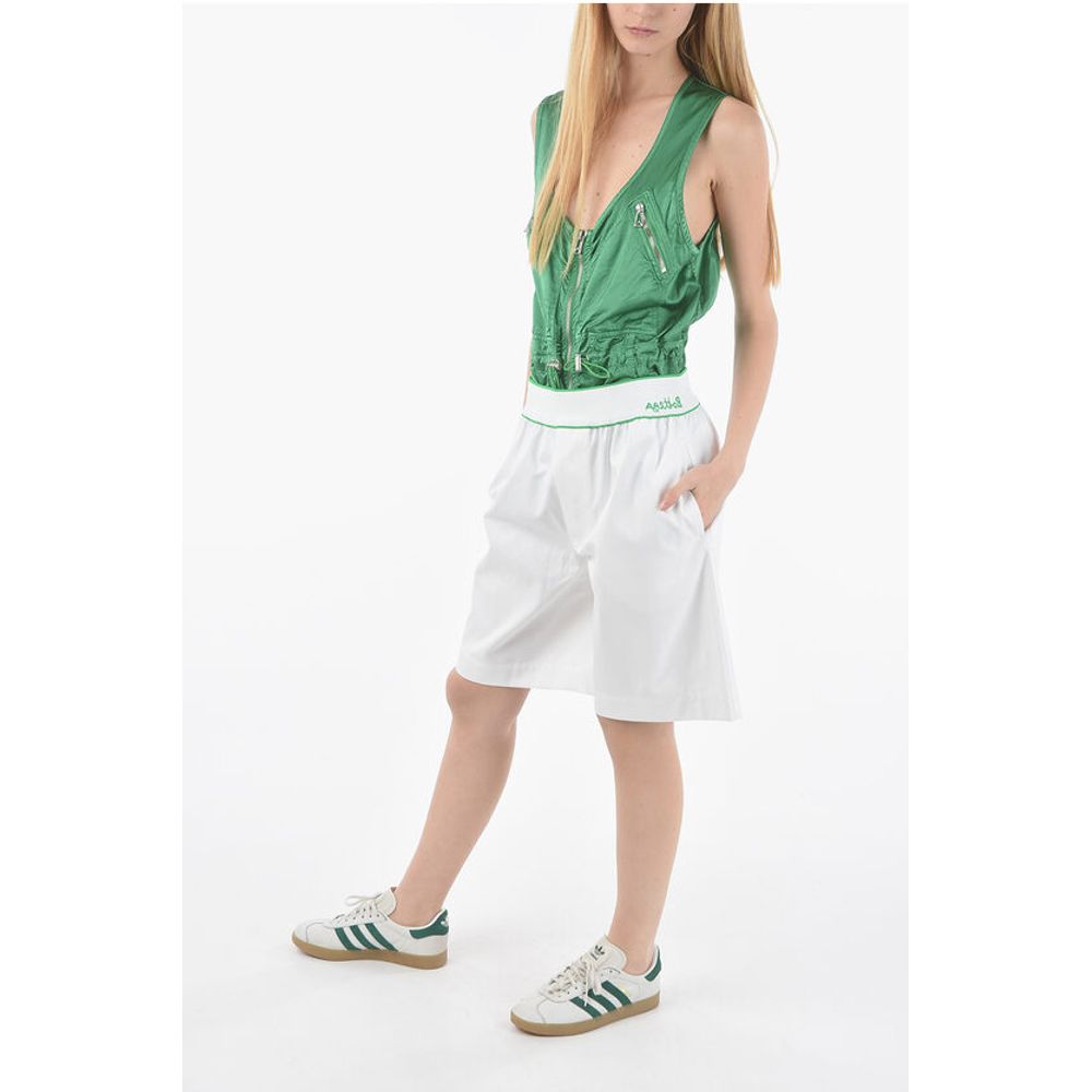 Bottega Veneta Logoed Sanded Cotton Shorts wih Elastic Waist - Image 4