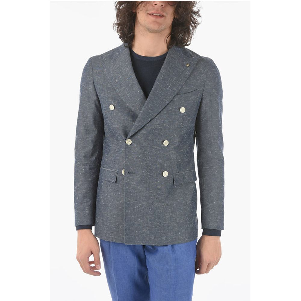 Corneliani CC COLLECTION peak lapel REWARD double-breasted blazer with