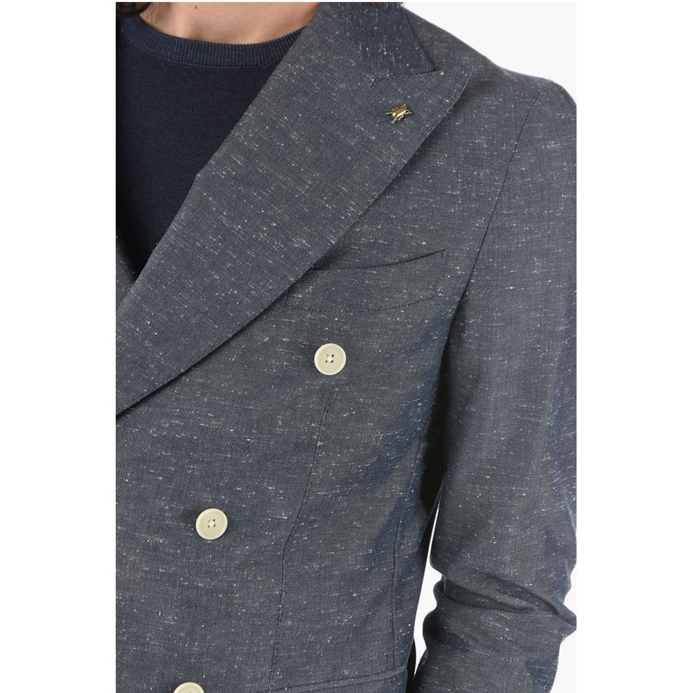 Corneliani CC COLLECTION peak lapel REWARD double-breasted blazer with - Image 3