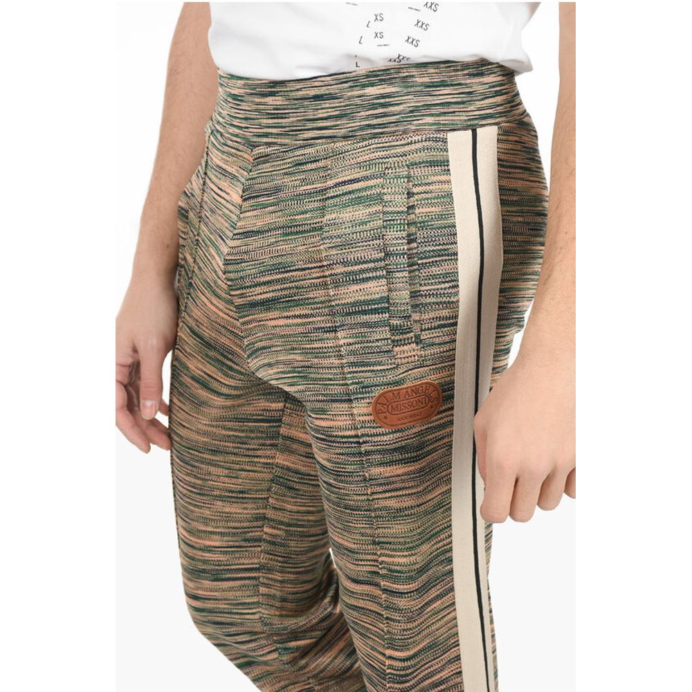 Palm Angels MISSONI Contrasting Band Knitted Pants - Image 3
