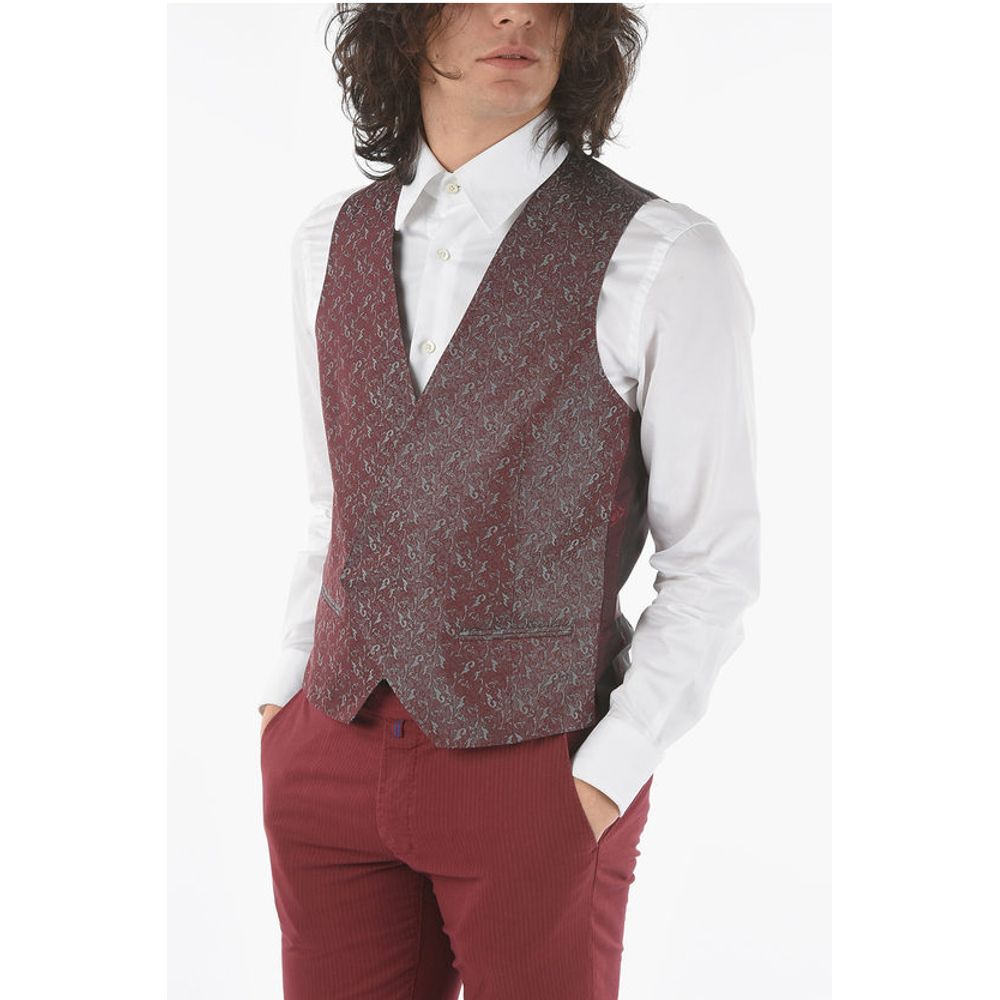 Corneliani Patterned Silk CERIM.ACADEMY Double Breasted Waistcoat