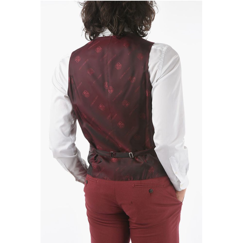 Corneliani Patterned Silk CERIM.ACADEMY Double Breasted Waistcoat - Image 2