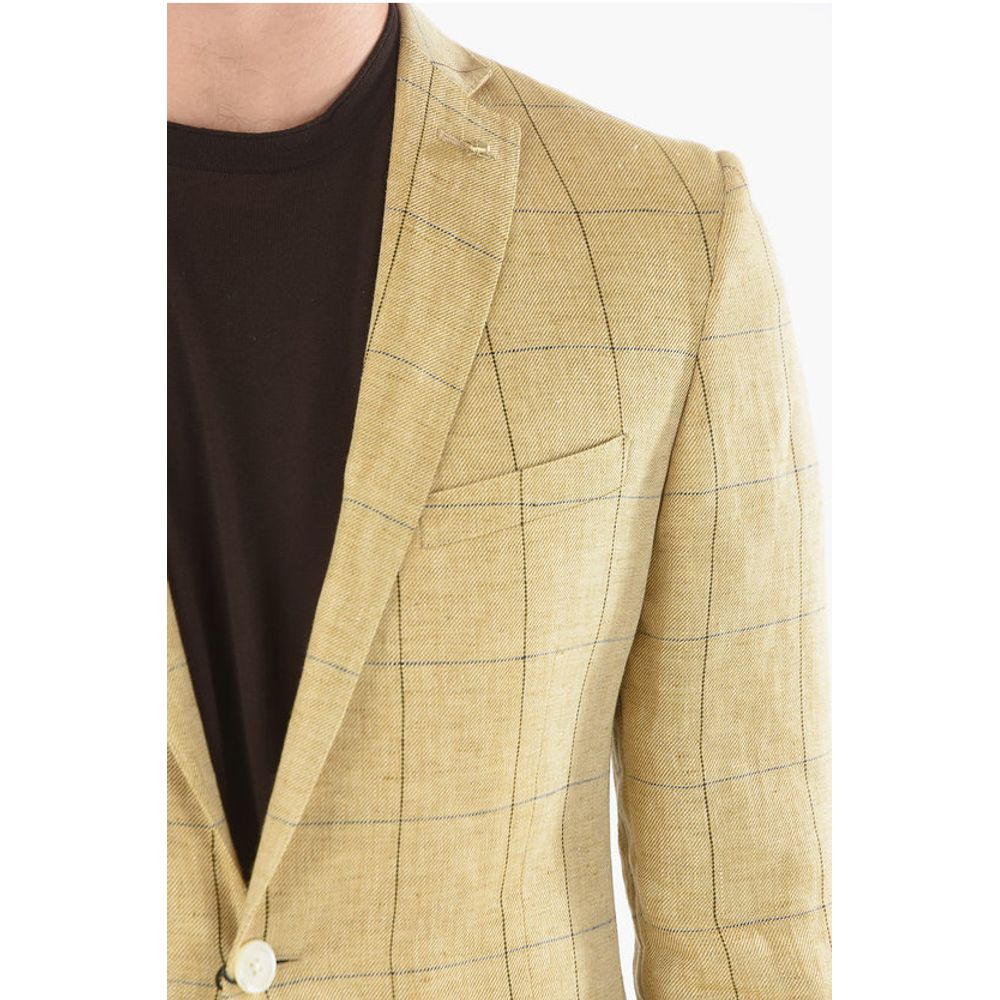 Corneliani CC COLLECTION Windowpane Check RIGHT Flap Pocket 2-button Bl - Image 3