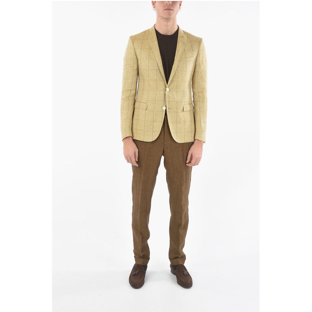 Corneliani CC COLLECTION Windowpane Check RIGHT Flap Pocket 2-button Bl - Image 4