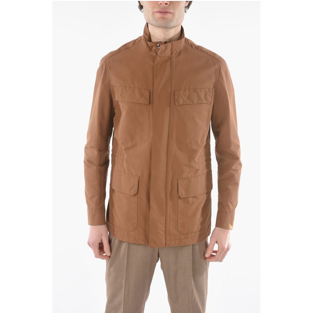 Corneliani Cotton Blend WALT Utility Jacket with Hidden Closure