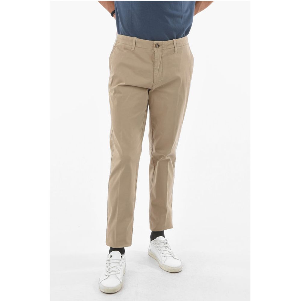 Corneliani ID Solid Color Stretch Cotton Chino Pants