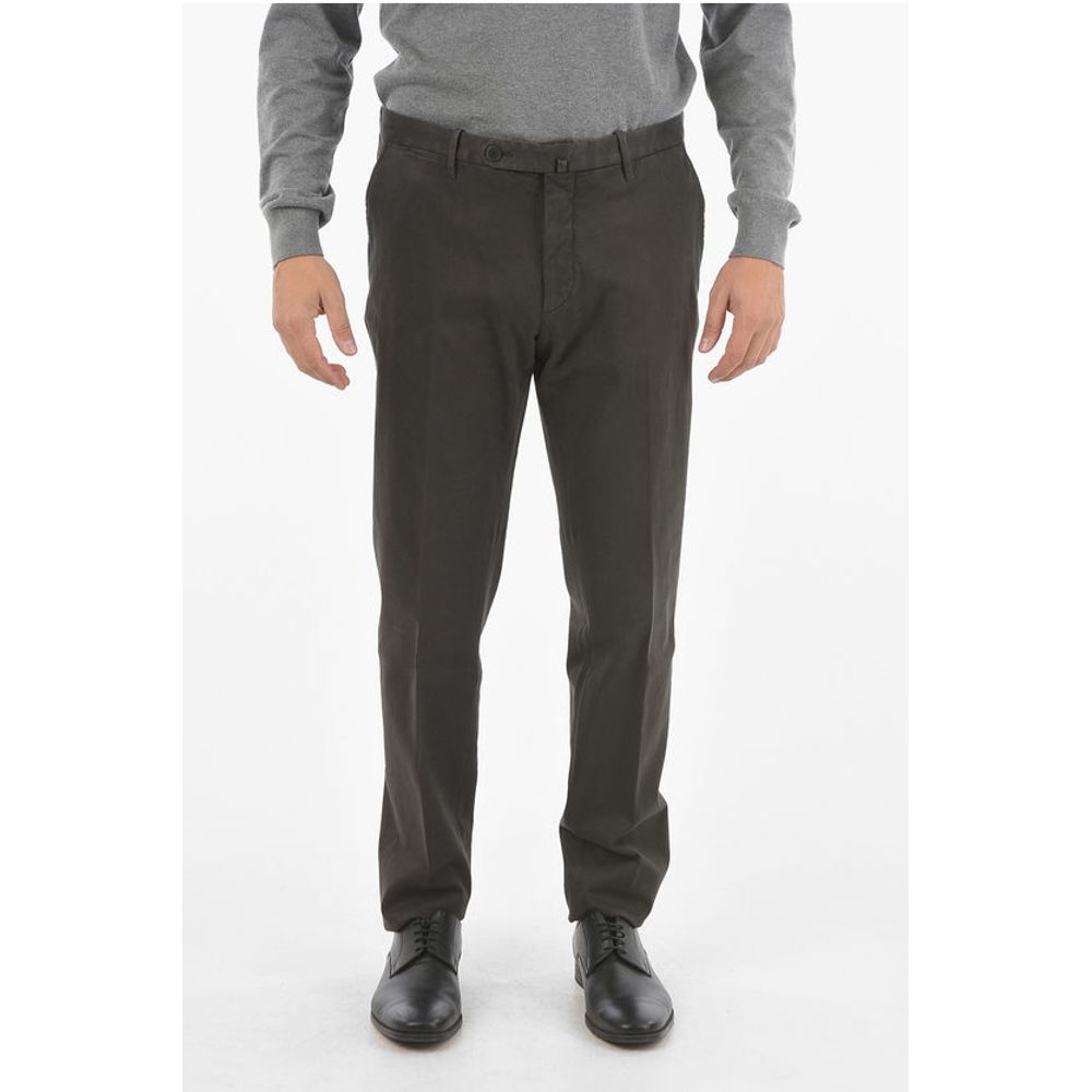 Corneliani ID Belt Loops Stretch Cotton Chino Pants