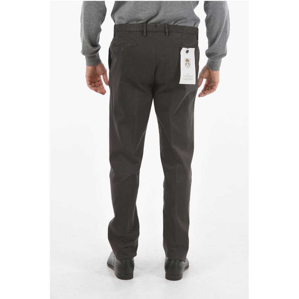 Corneliani ID Belt Loops Stretch Cotton Chino Pants - Image 2