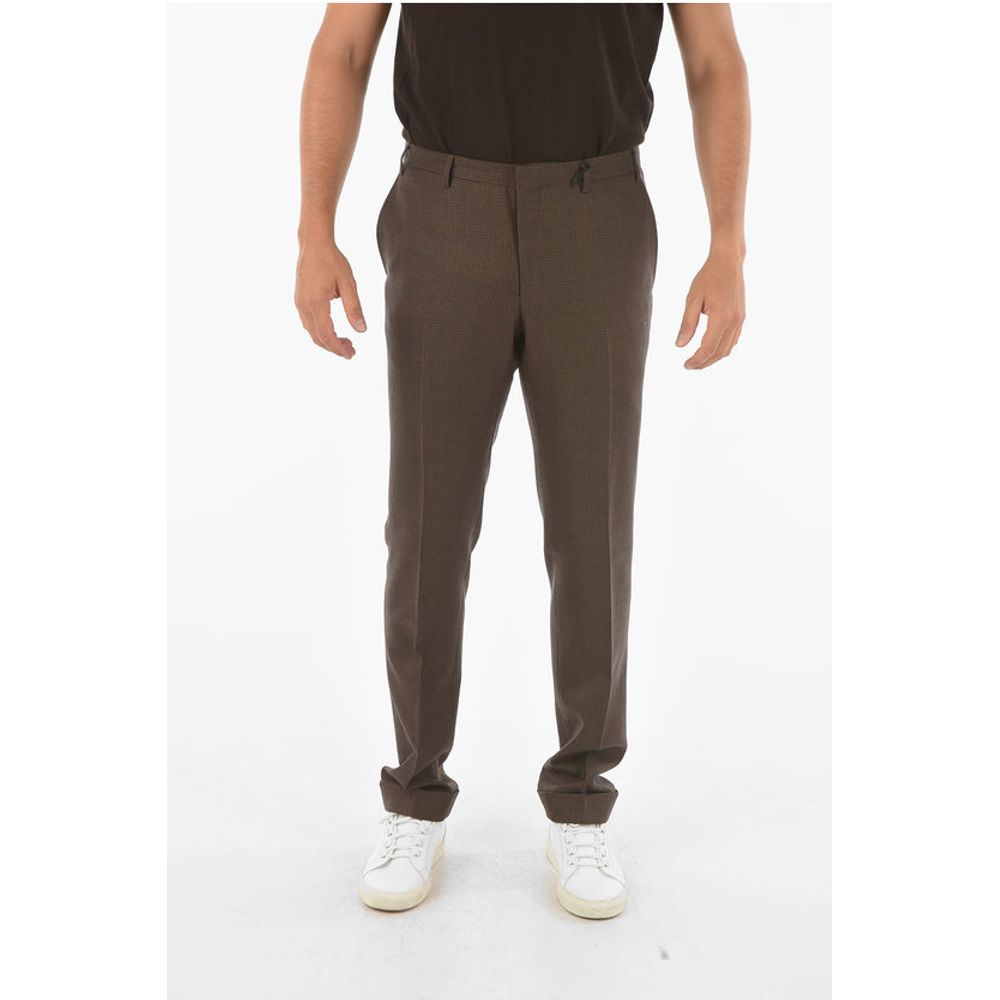 Corneliani CC COLLECTION Virgin Wool REWARD Chino Pants with Houndstoot