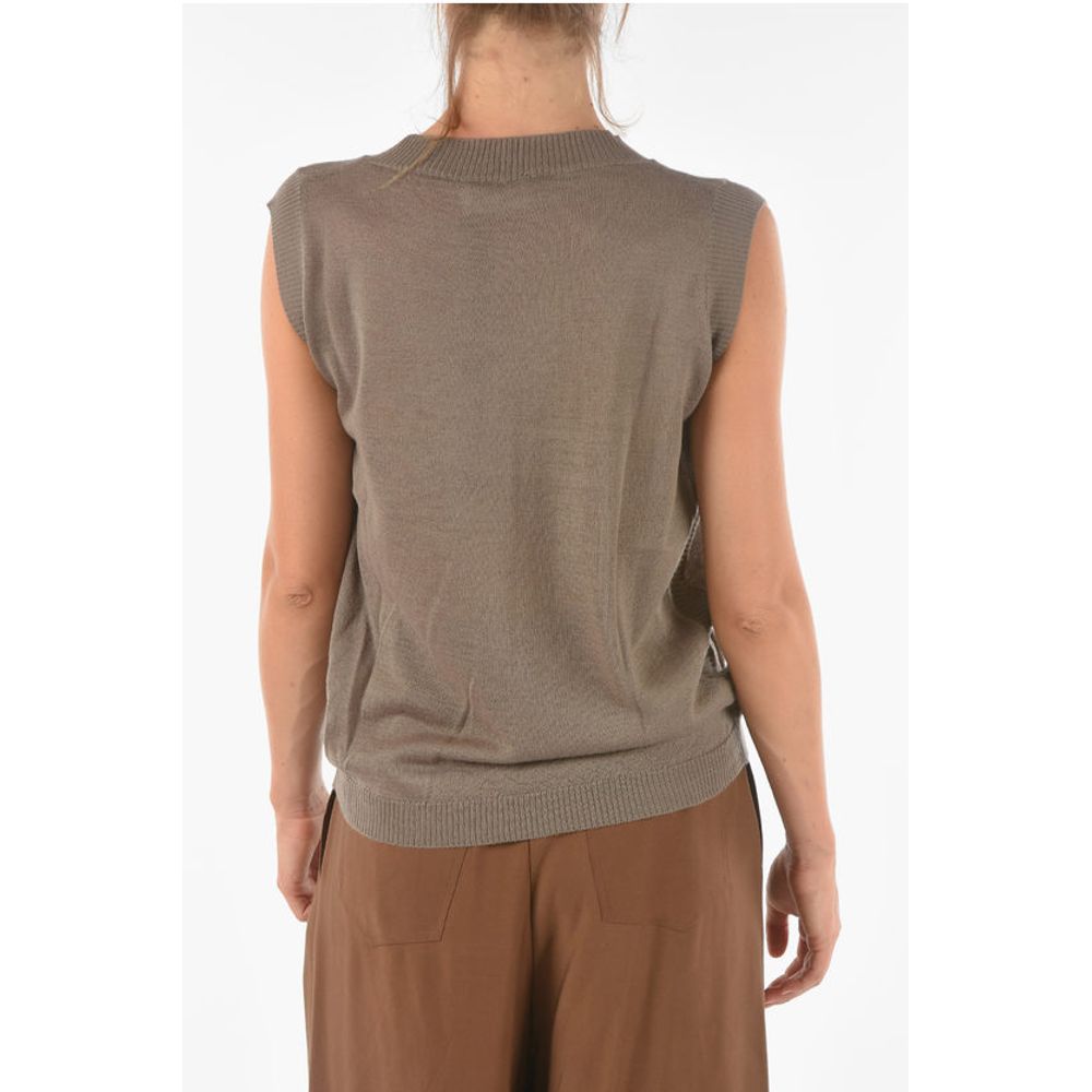 Ixos Knitted CURLIN Tank Top with Ribbed Hems - Image 2