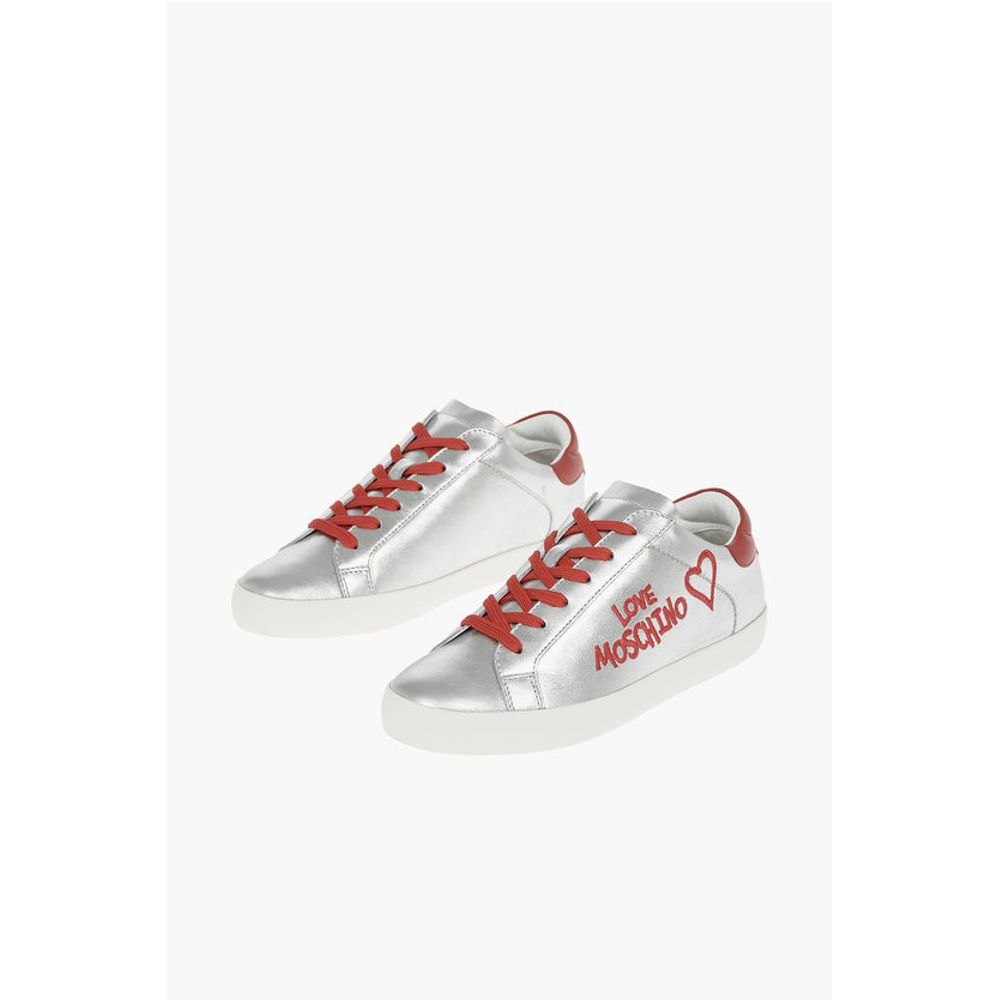 Moschino LOVE Metallic Leather Sneakers