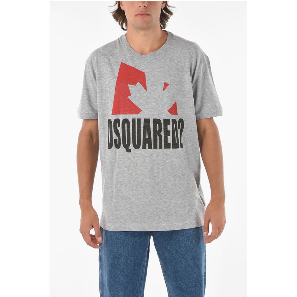 Dsquared² Crew Neck Printed Logo Cotton T-Shirt