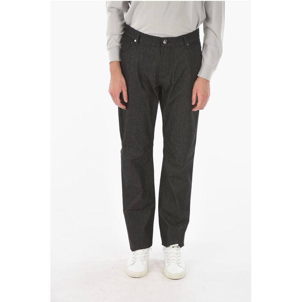Corneliani ID LUXURY DENIM Stretched Cotton 5-pockets Jeans 21cm