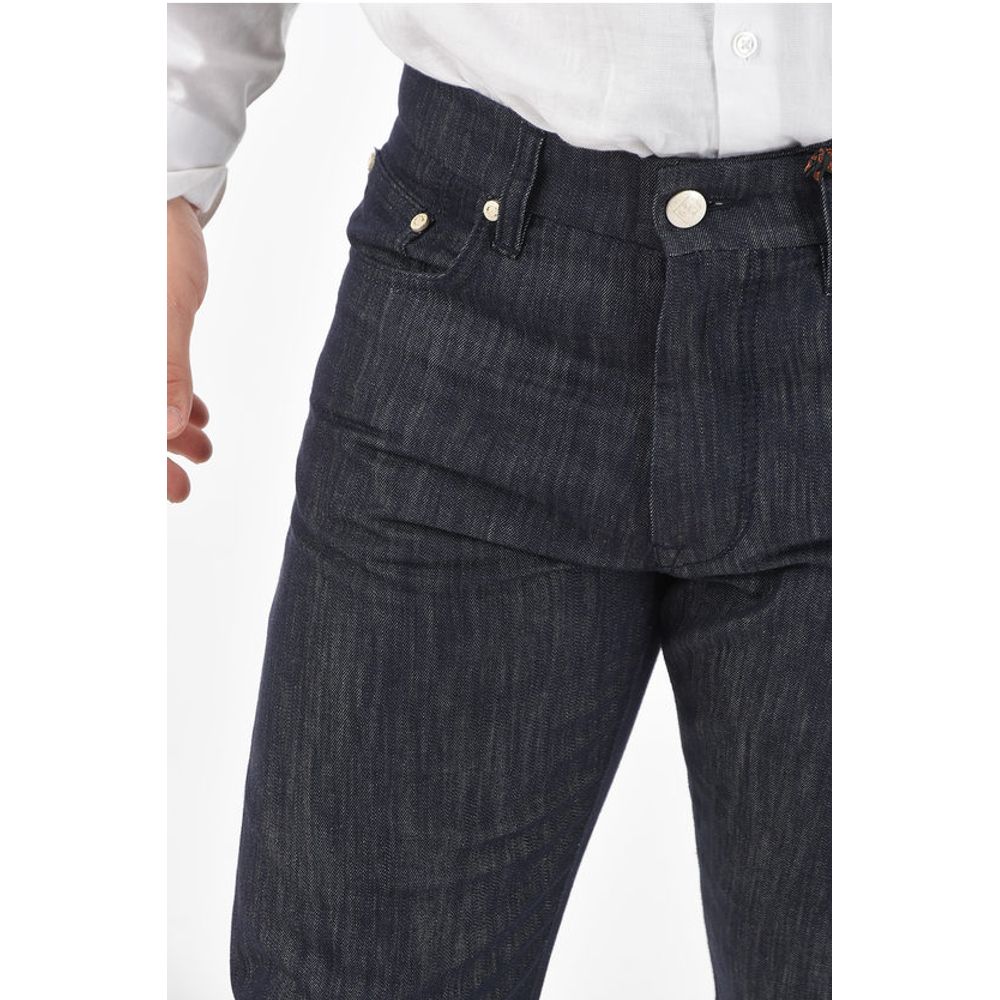 Corneliani ID Cotton Silk 5-pocket Jeans - Image 3