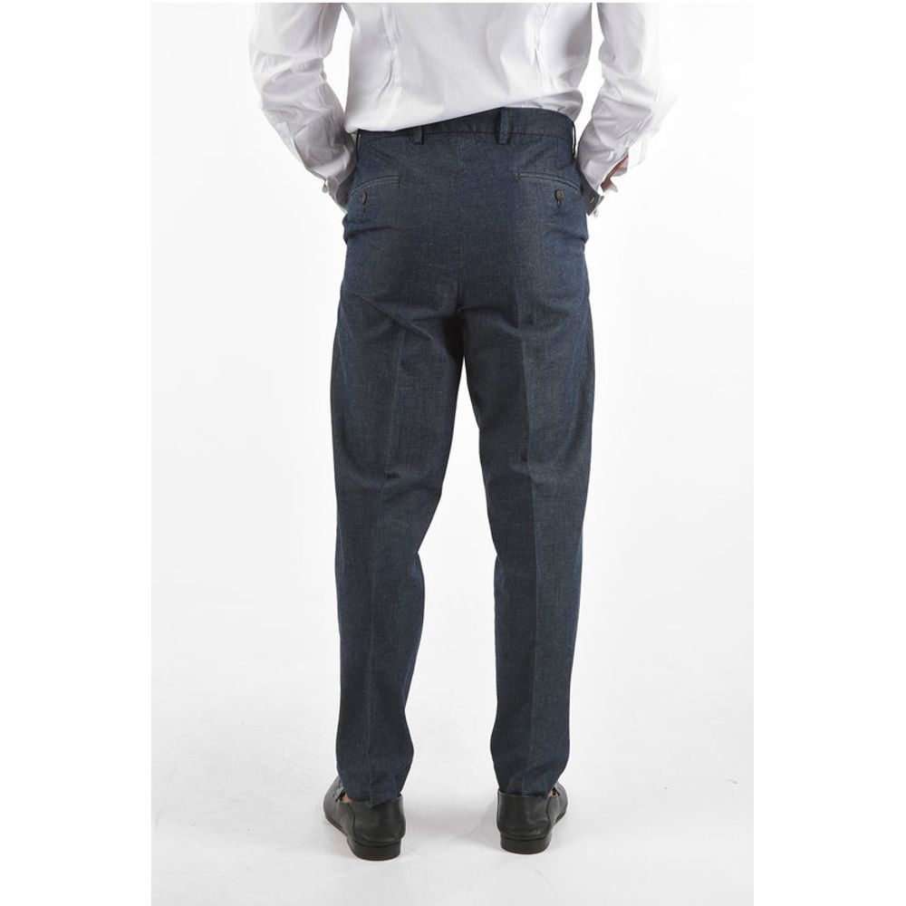 Corneliani CC COLLECTION Flax Blend Chino Pants with Single Pleat - Image 2