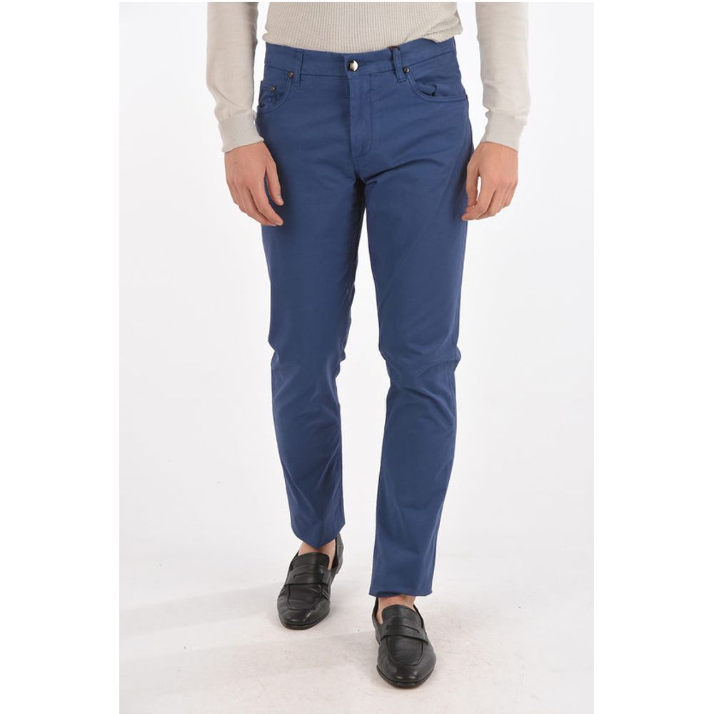 Corneliani ID Stretched Cotton Pants with 5 pockets