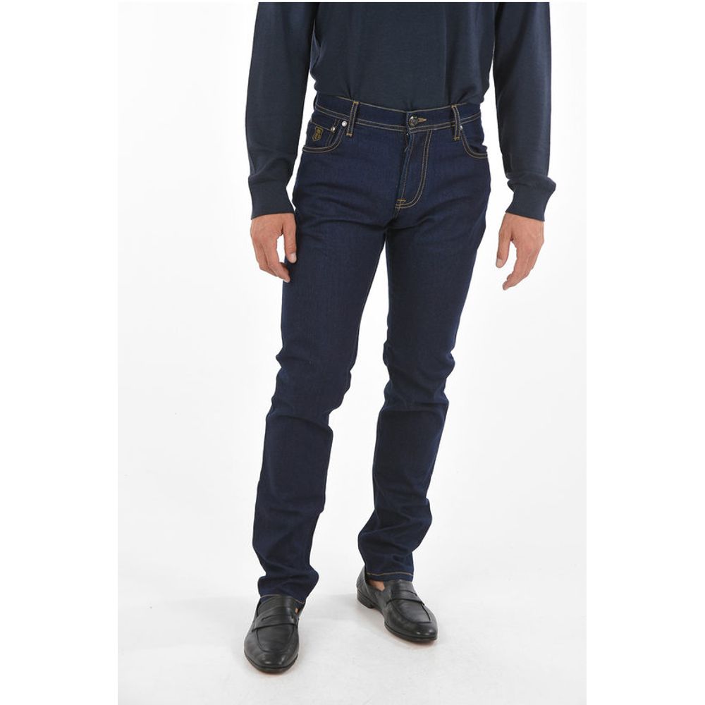 Corneliani ID LUXURY DENIM 5-pocket Dark-Wash Jeans 17cm
