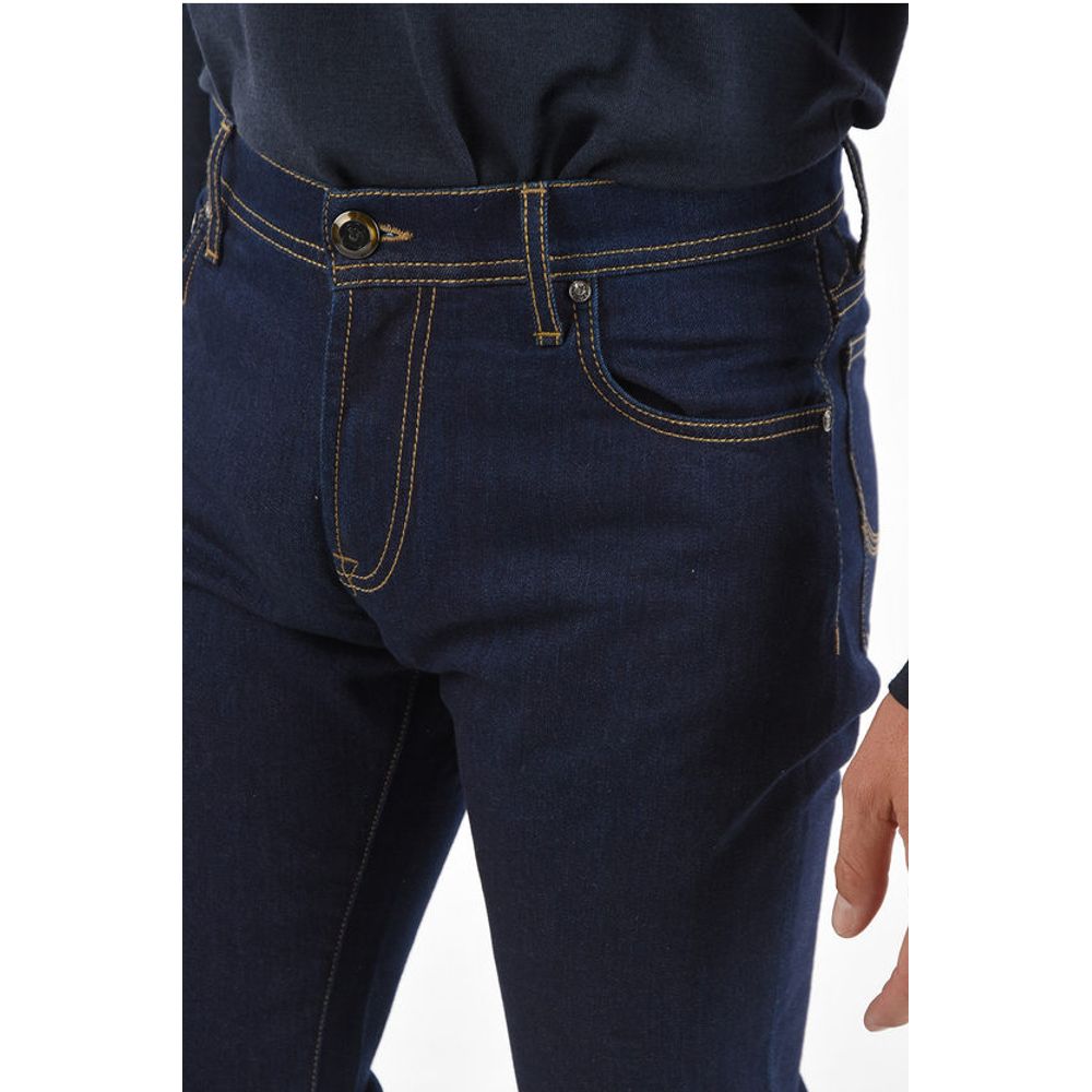 Corneliani ID LUXURY DENIM 5-pocket Dark-Wash Jeans 17cm - Image 3