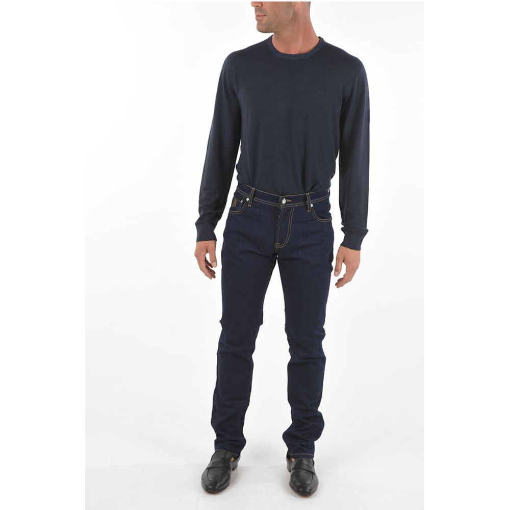 Corneliani ID LUXURY DENIM 5-pocket Dark-Wash Jeans 17cm - Image 4