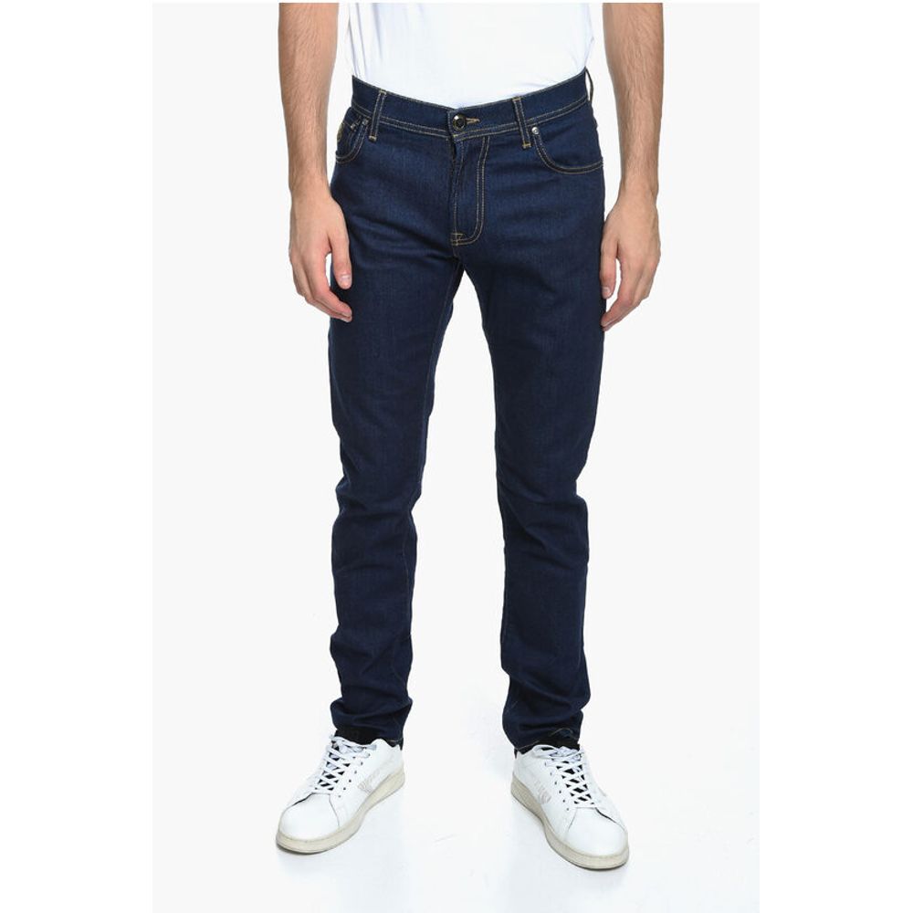 Corneliani ID LUXURY DENIM 5-pocket Dark-Wash Jeans 17cm - Image 5