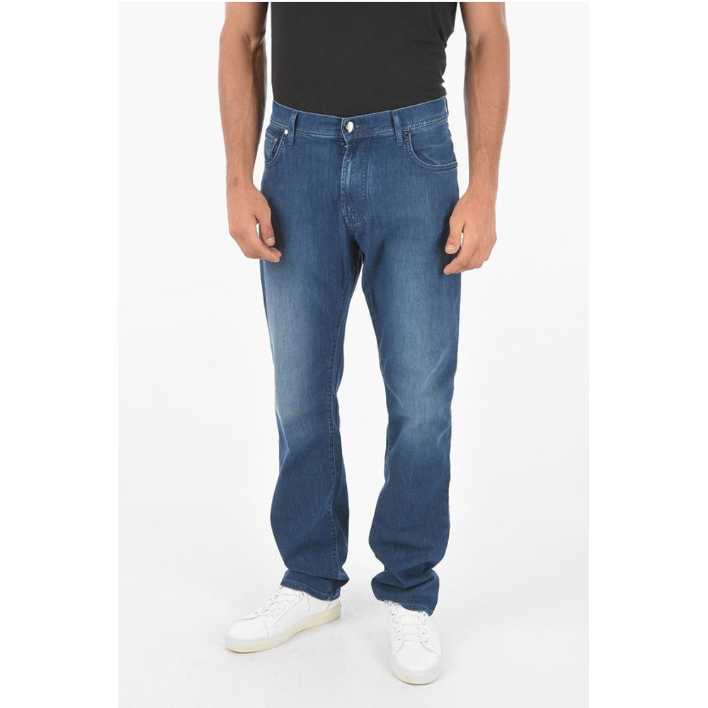 Corneliani ID LUXURY DENIM 5-pocket Mid-wash Jeans 20cm