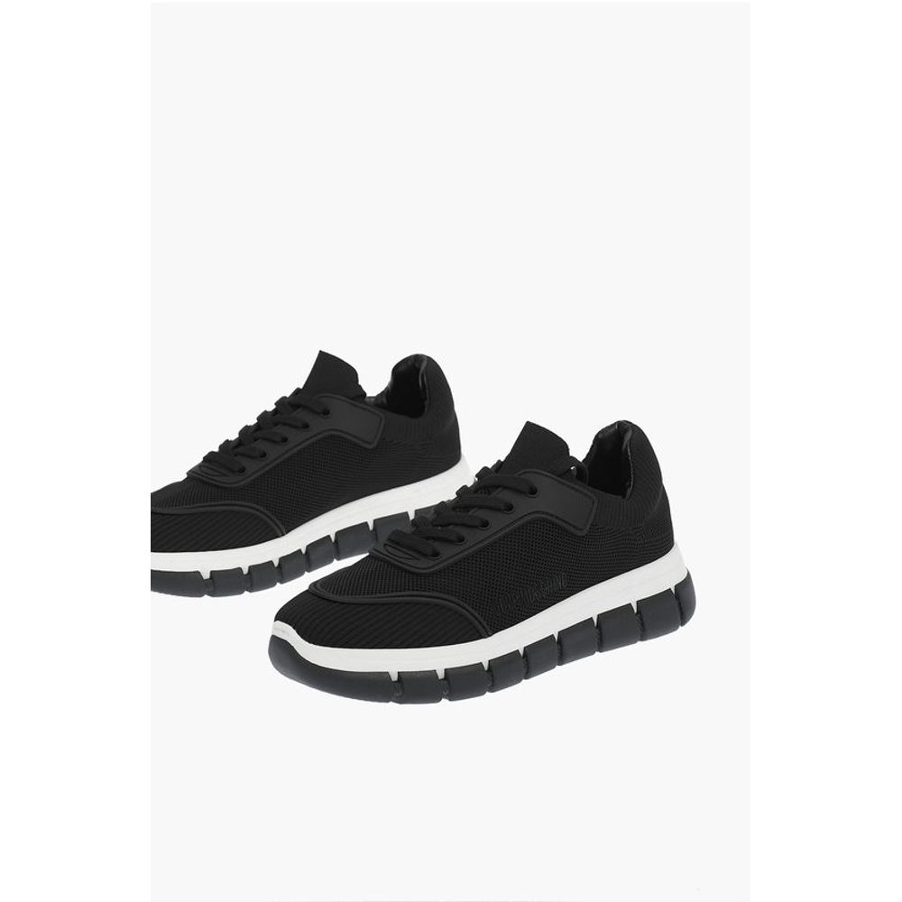 Moschino LOVE perforeted fabric TASSEL 50 sneakers with track sole