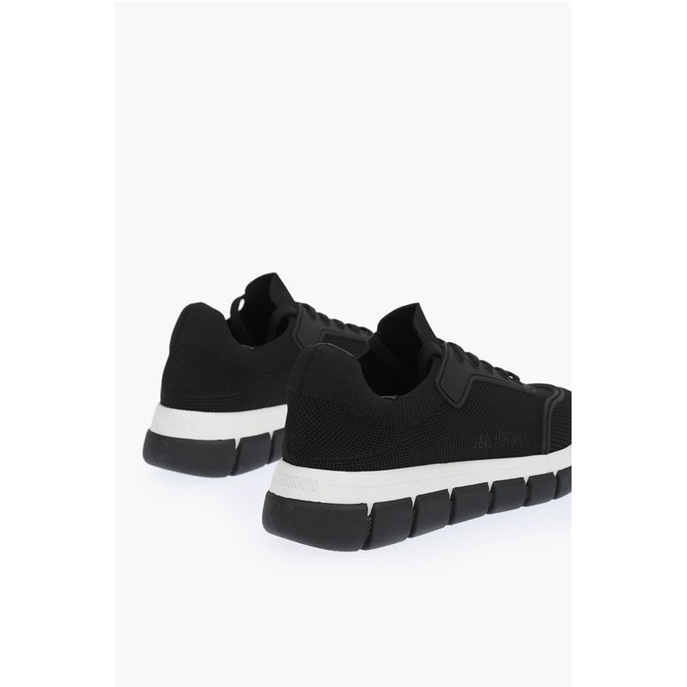 Moschino LOVE perforeted fabric TASSEL 50 sneakers with track sole - Image 2