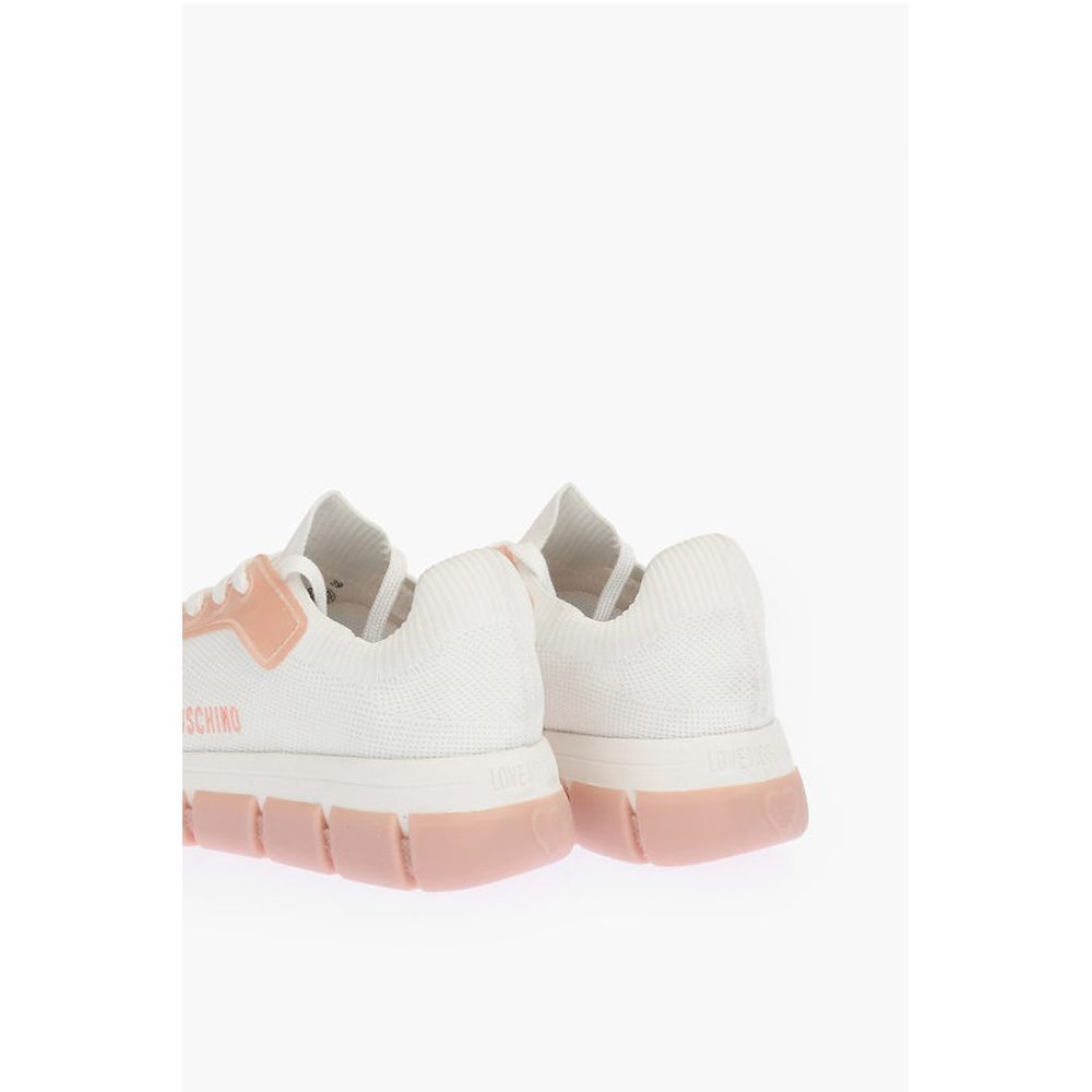 Moschino LOVE perforated fabric two-tone TASSEL50 sneakers - Image 2