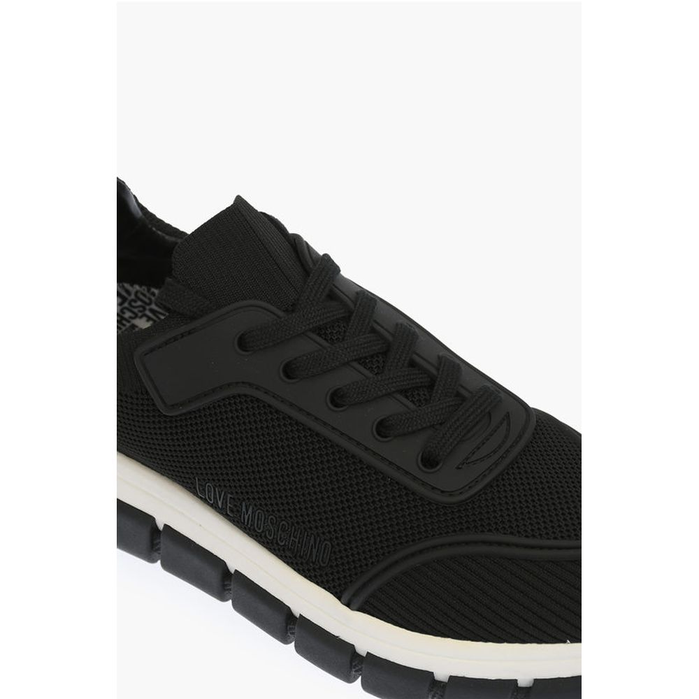 Moschino LOVE perforeted fabric TASSEL 50 sneakers with track sole - Image 4