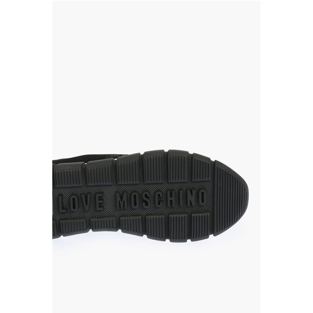 Moschino LOVE perforeted fabric TASSEL 50 sneakers with track sole - Image 5