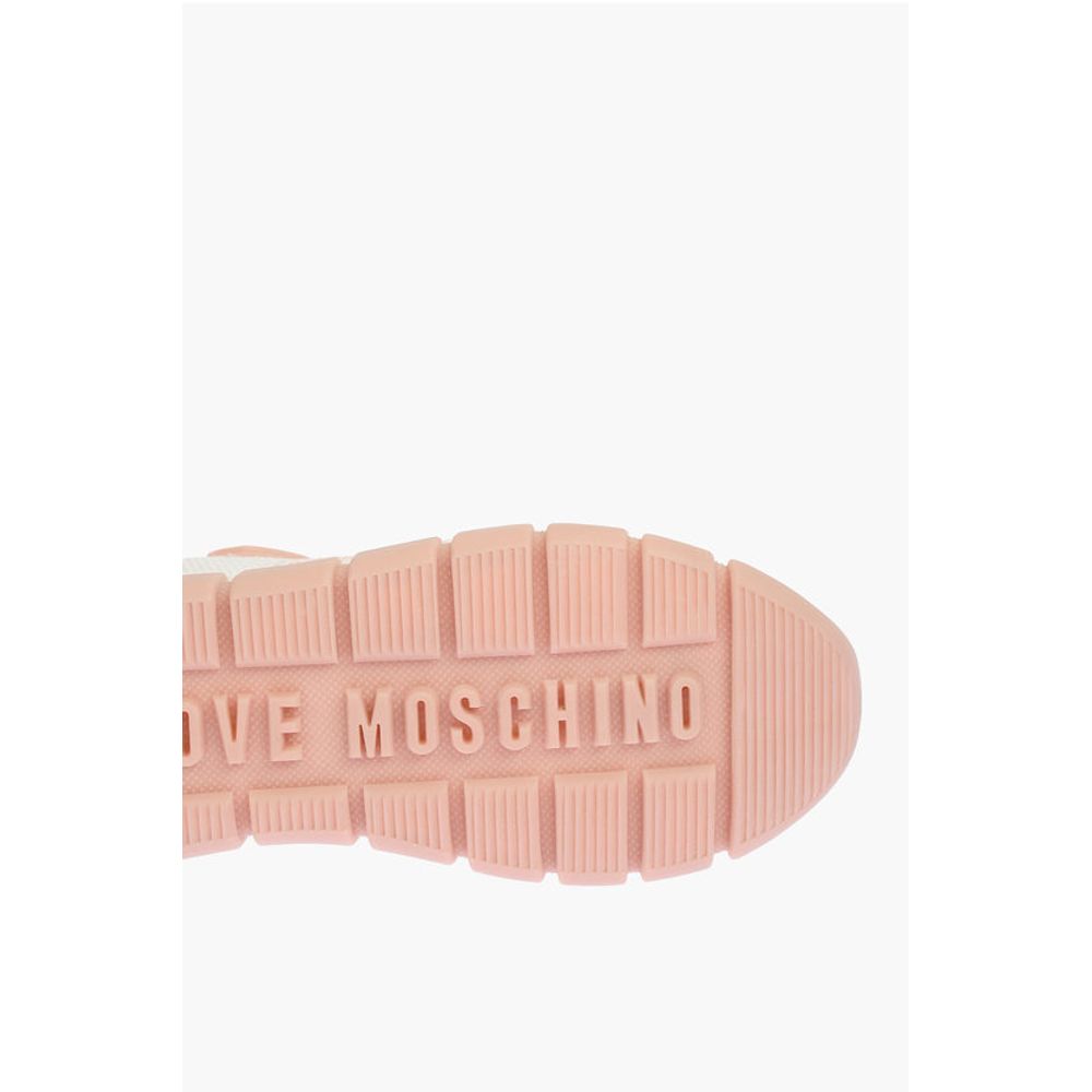 Moschino LOVE perforated fabric two-tone TASSEL50 sneakers - Image 5