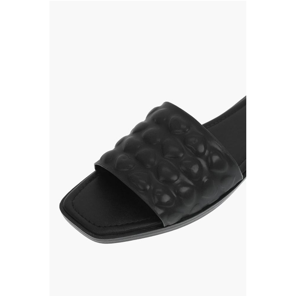 Moschino LOVE embossed hearts faux leather KARL20 sabot - Image 4