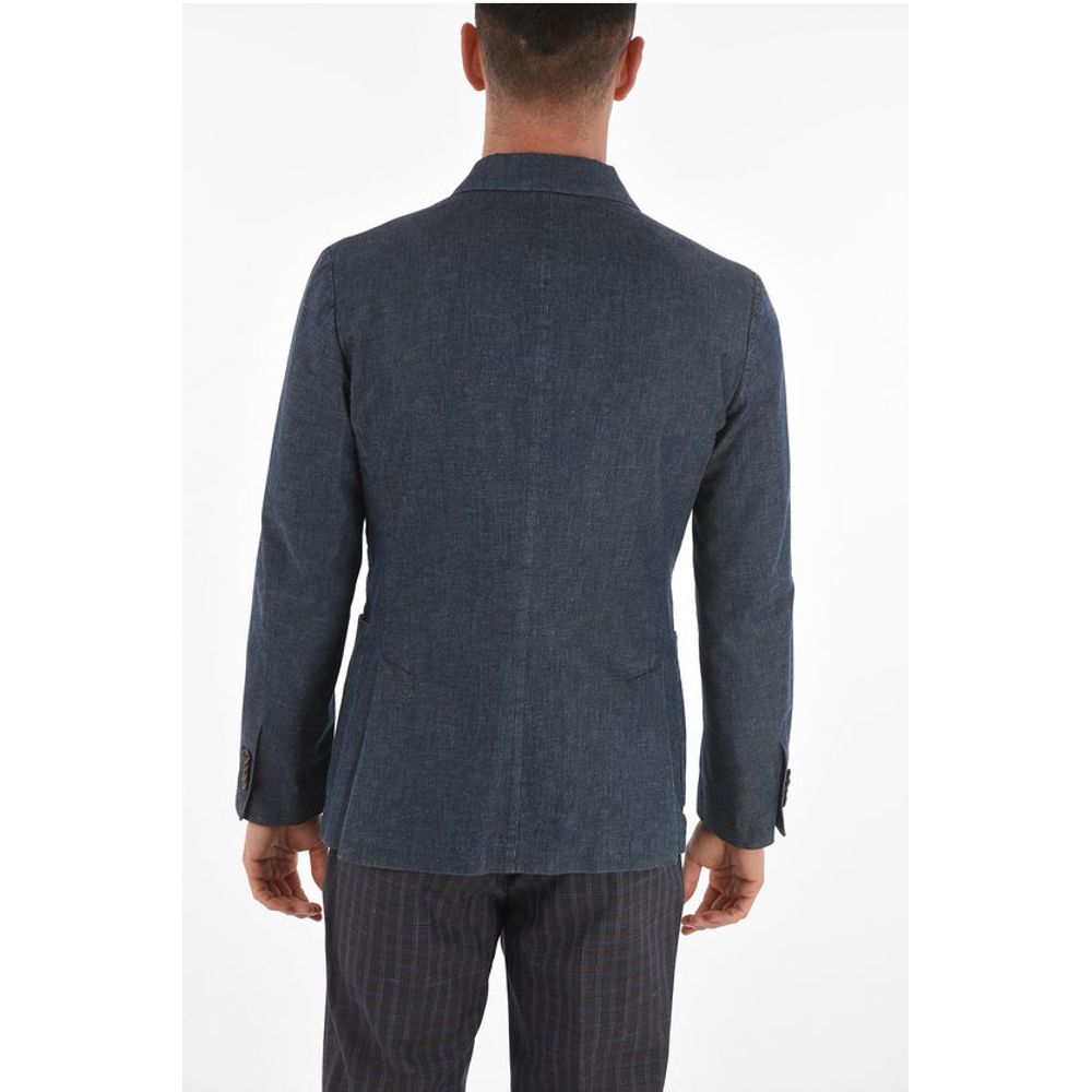 Corneliani CC COLLECTION side vents peak lapel patch pocket double-brea - Image 2