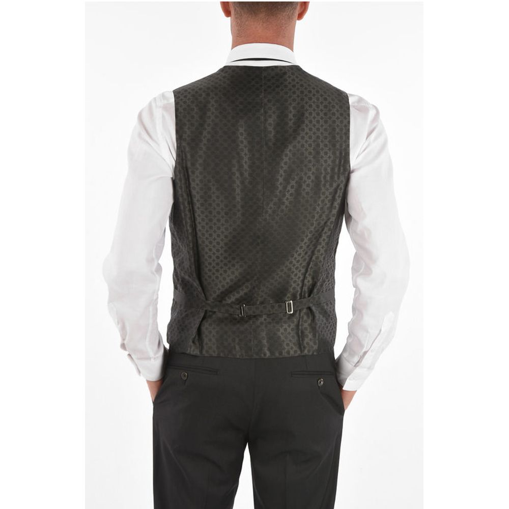 Corneliani virgin wool peak lapel 3 piece waistcoat CERIM.ACADEMY suit - Image 8