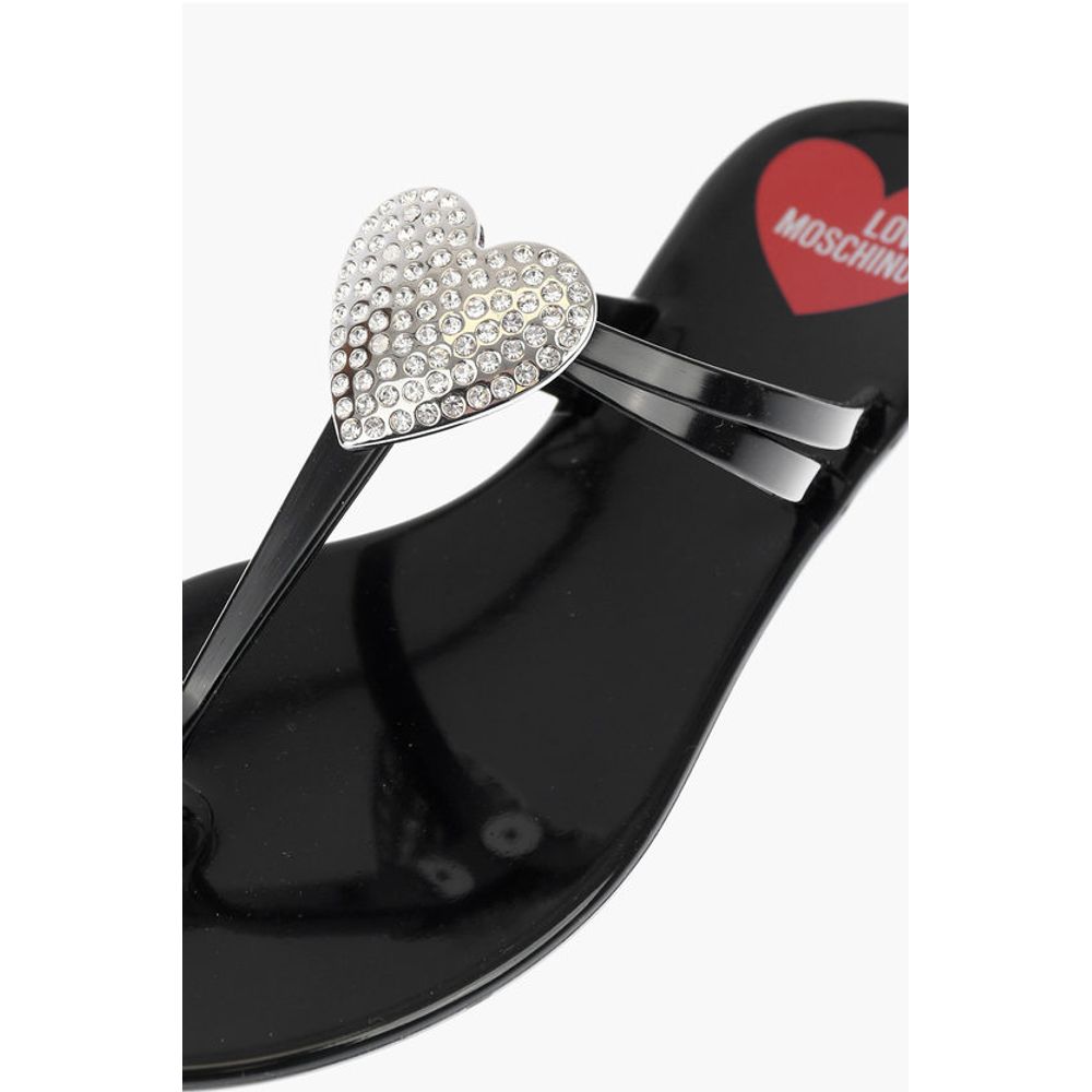 Moschino LOVE rubber thong sandals with heart detail - Image 4
