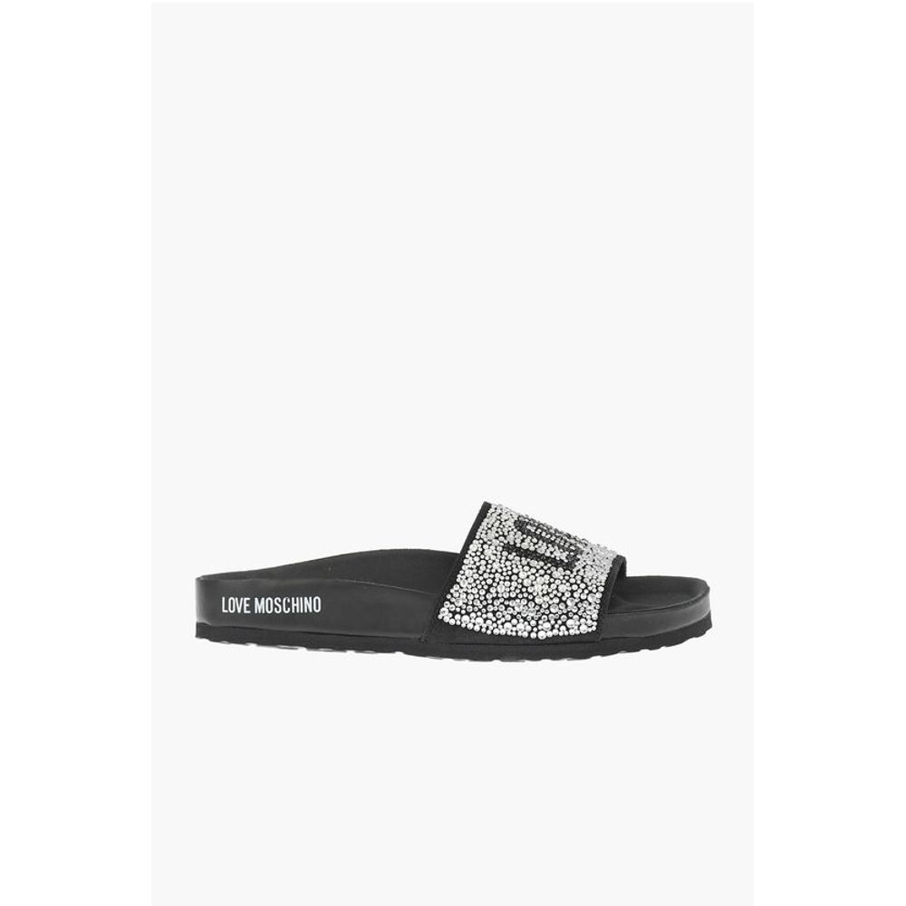 Moschino LOVE leather slides with rhinestones - Image 3