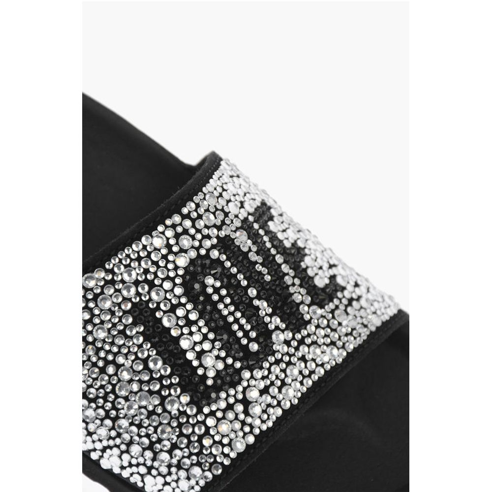 Moschino LOVE leather slides with rhinestones - Image 4